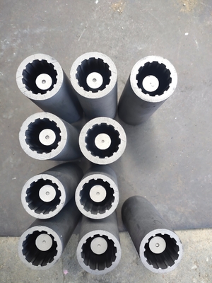 Mousse de graphite revêtue de carbone pour la coulée continue horizontale d'engrenages hexagonaux ronds