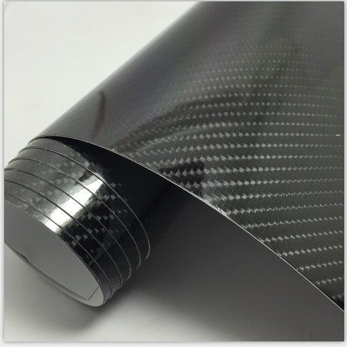 5D fibre de carbone noire à l'intérieur des accessoires PVC matières premières pour les automobiles Motocycles