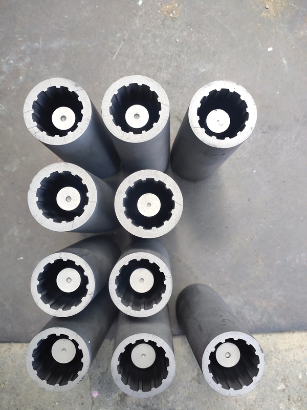 Mousse de graphite revêtue de carbone pour la coulée continue horizontale d'engrenages hexagonaux ronds